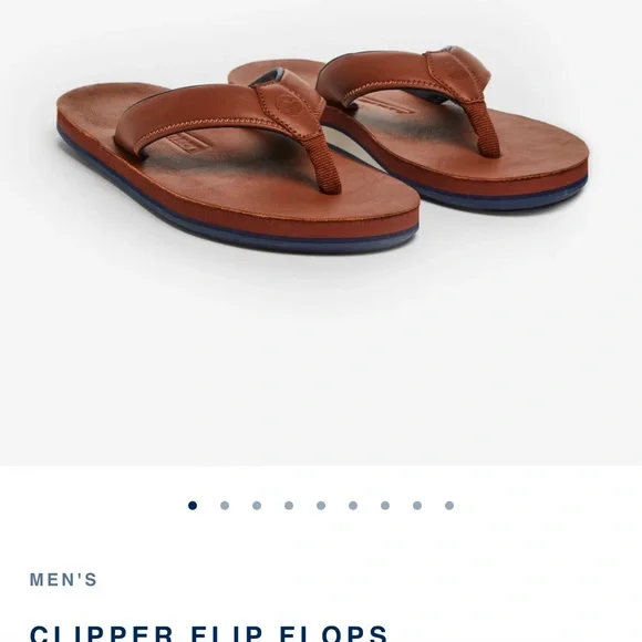 Hari Mari Clipper Tan Men’s Flip Flops US Size 11 EUR 44 New - Picture 5 of 12